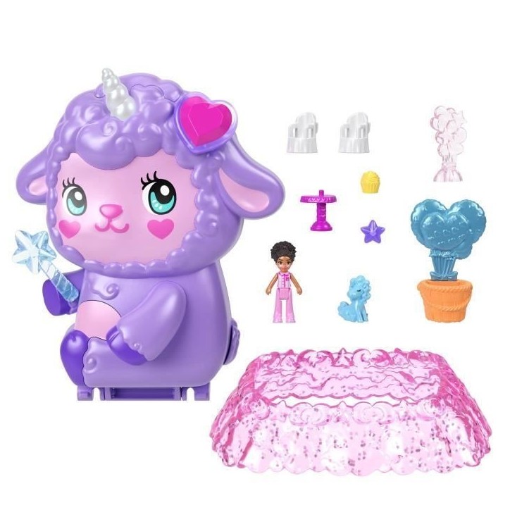 Polly Pocket - Coffret Au pays des reves - Mini-figurine et licorne - Polly Pocket - JCB15 Polly Pocket - Coffret Au pays des reves - Mini-figurine et licorne - Polly Pocket - JCB15