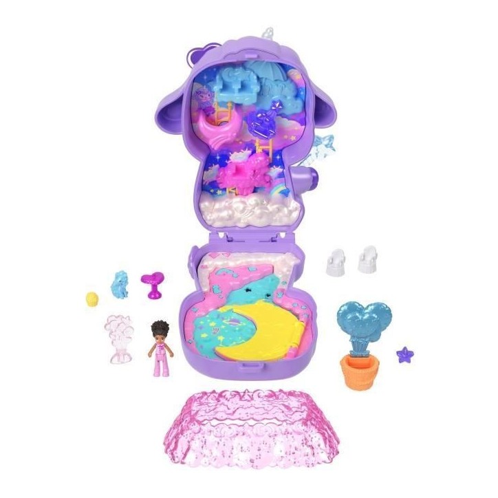 Polly Pocket - Coffret Au pays des reves - Mini-figurine et licorne - Polly Pocket - JCB15 Polly Pocket - Coffret Au pays des reves - Mini-figurine et licorne - Polly Pocket - JCB15