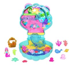 Polly Pocket - Coffret Île des paillettes - Mini-figurine et animaux