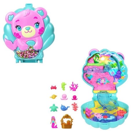 Polly Pocket - Coffret Île des paillettes - Mini-figurine et animaux - Polly Pocket - JCB16
