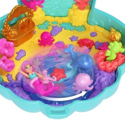 Polly Pocket - Coffret Île des paillettes - Mini-figurine et animaux