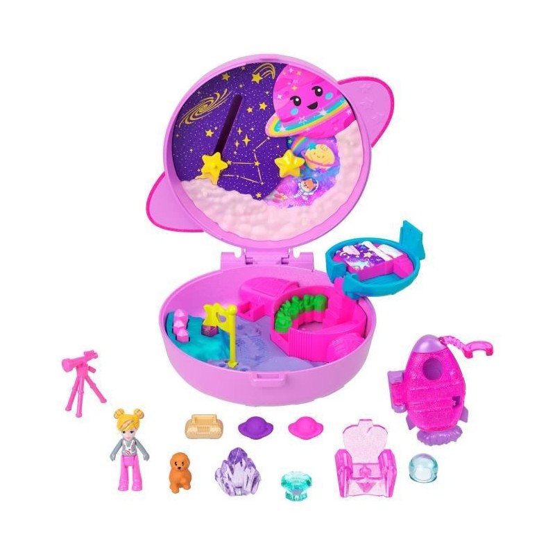 Polly Pocket - Coffret Exploration spatiale - Jouet de voyage - Polly Polly Pocket - Coffret Exploration spatiale - Jouet de voyage - Polly