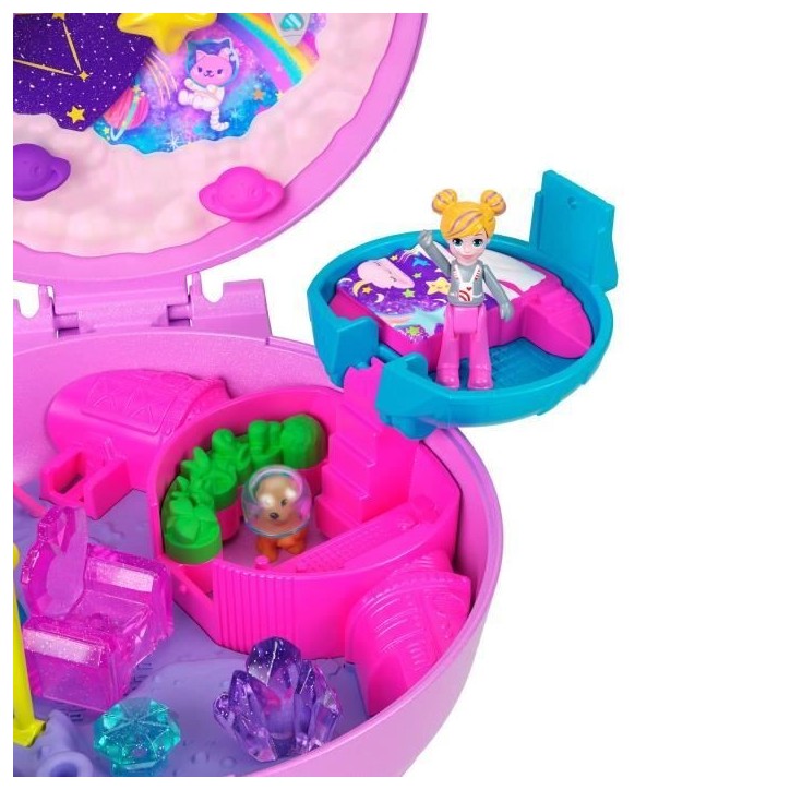 Polly Pocket - Coffret Exploration spatiale - Jouet de voyage - Polly Pocket - JCB18 Polly Pocket - Coffret Exploration spatiale - Jouet de voyage - Polly Pocket - JCB18