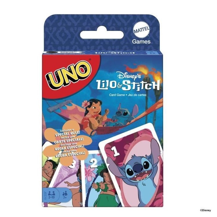 Mattel Games - Disney UNO Lilo et Stitch-Jeu de cartes pour les enfants et la famille JCC10 Mattel Games - Disney UNO Lilo et Stitch-Jeu de cartes pour les enfants et la famille JCC10
