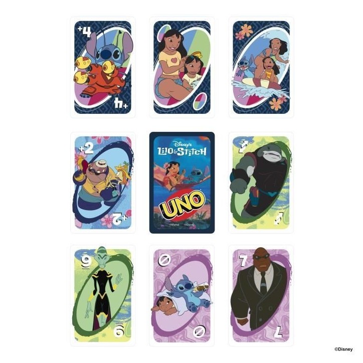 Mattel Games - Disney UNO Lilo et Stitch-Jeu de cartes pour les enfants et la famille JCC10 Mattel Games - Disney UNO Lilo et Stitch-Jeu de cartes pour les enfants et la famille JCC10