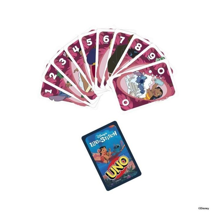 Mattel Games - Disney UNO Lilo et Stitch-Jeu de cartes pour les enfants et la famille JCC10 Mattel Games - Disney UNO Lilo et Stitch-Jeu de cartes pour les enfants et la famille JCC10