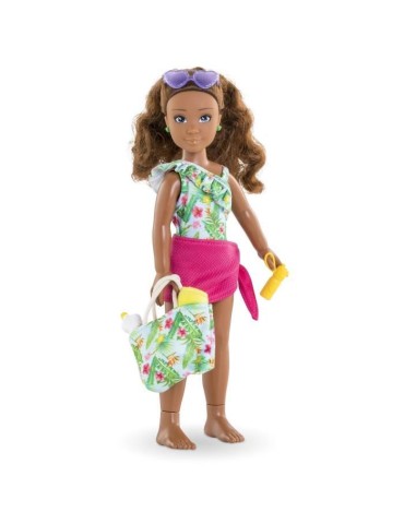 Poupée mannequin Melody a la plage - COROLLE GIRLS - 28 cm - senteur vanille - 5 accessoires