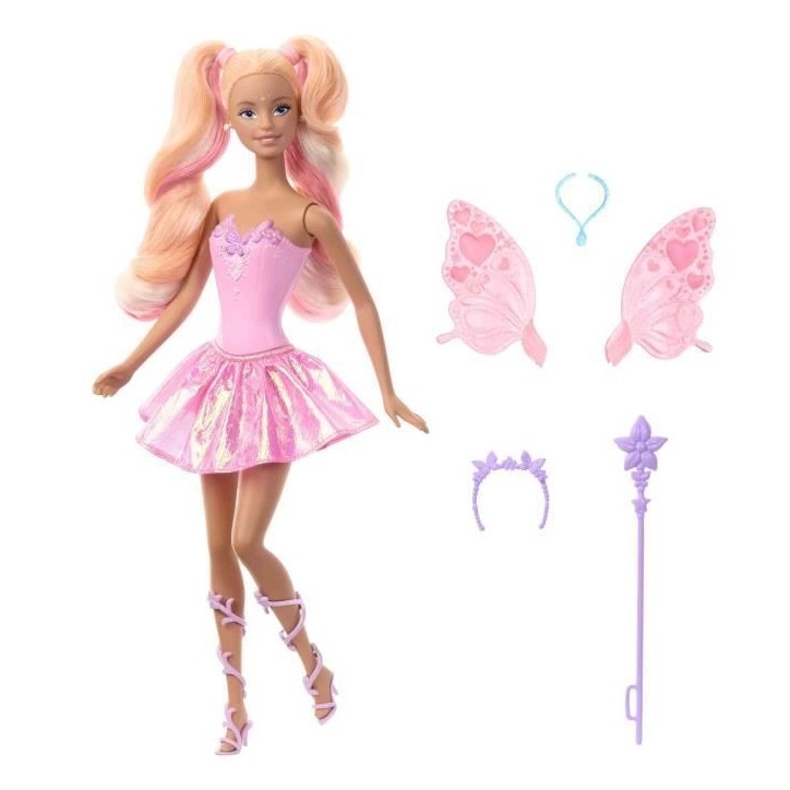 Poupée Barbie Fée-Ailes Et Tenue Avec Changement De Couleur