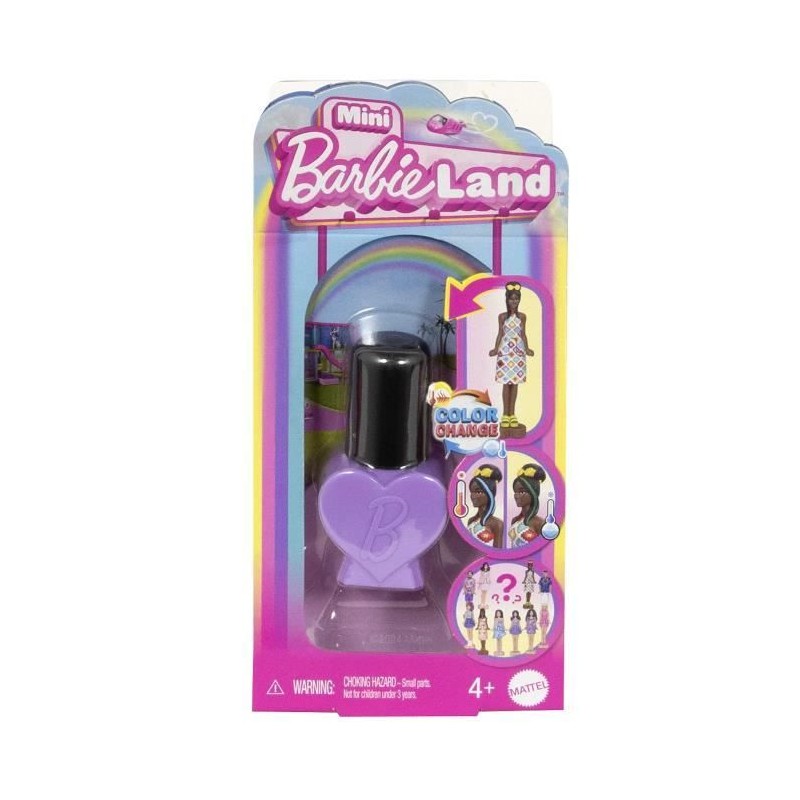 BARBIE Poupée Mini-BarbieLand Fashionistas-Poupée de 3,8 cm - Barbi BARBIE Poupée Mini-BarbieLand Fashionistas-Poupée de 3,8 cm - Barbi