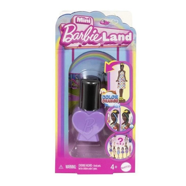 BARBIE Poupée Mini-BarbieLand Fashionistas-Poupée de 3,8 cm - Barbie - JCP97 BARBIE Poupée Mini-BarbieLand Fashionistas-Poupée de 3,8 cm - Barbie - JCP97