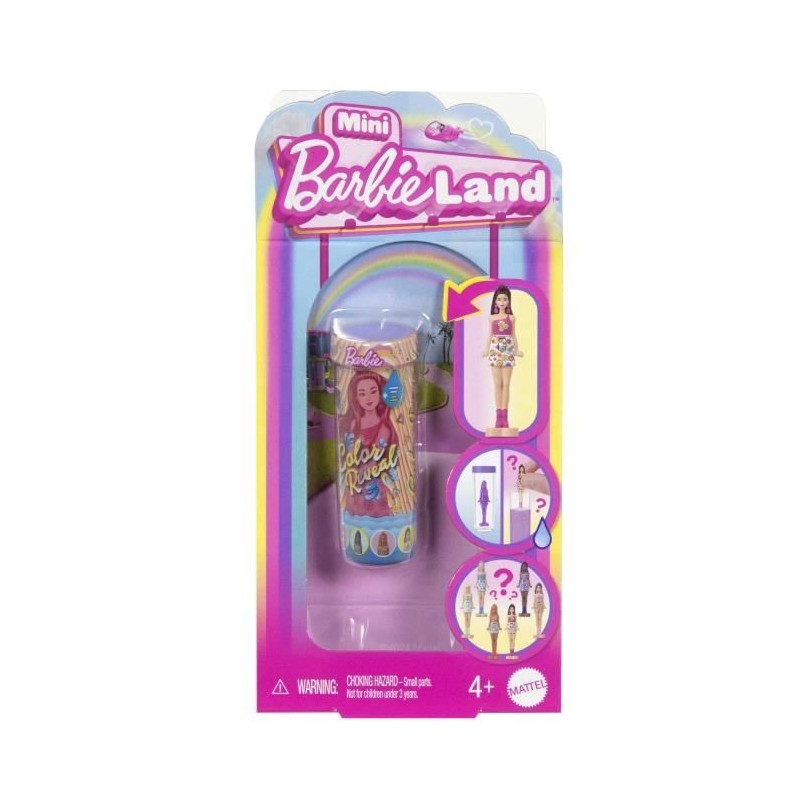 BARBIE Poupée Mini-BarbieLand Color Reveal-Poupée de 3,8 cm - Barbi BARBIE Poupée Mini-BarbieLand Color Reveal-Poupée de 3,8 cm - Barbi