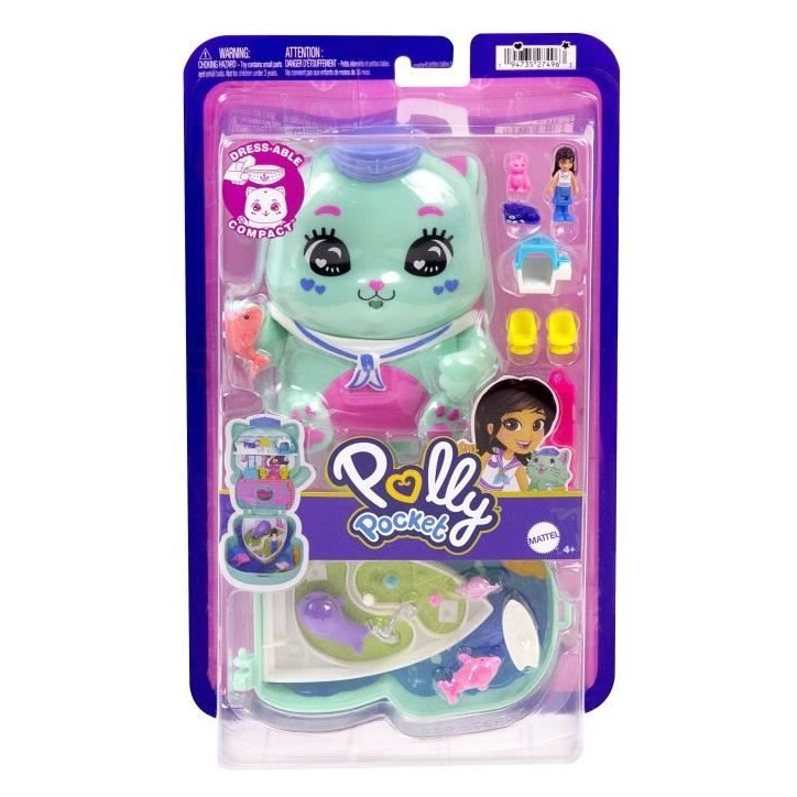 Polly Pocket-Coffret Chaton Marin-Jouet De Voyage - 4 ans+- JCR37 Polly Pocket-Coffret Chaton Marin-Jouet De Voyage - 4 ans+- JCR37