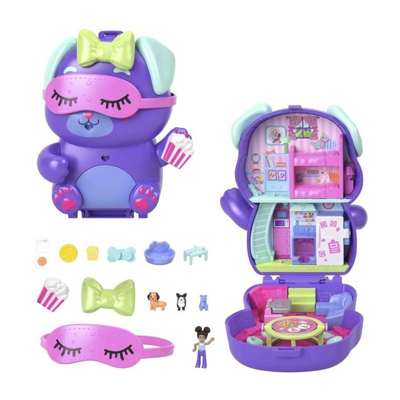 Polly Pocket-Coffret Chiot Festif soirée pyjama -Jouet De Voyage - 4 Polly Pocket-Coffret Chiot Festif soirée pyjama -Jouet De Voyage - 4
