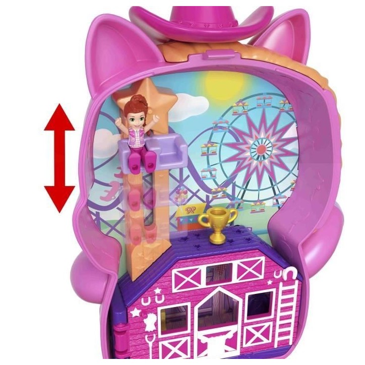 Polly Pocket-Coffret Poney Rodéo-Jouet De Voyage - 4 ans+- JCR39 Polly Pocket-Coffret Poney Rodéo-Jouet De Voyage - 4 ans+- JCR39