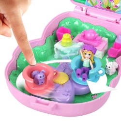 Polly Pocket-Coffret Jardin Lapin l'heure du thé -Jouet De Voyage - 4