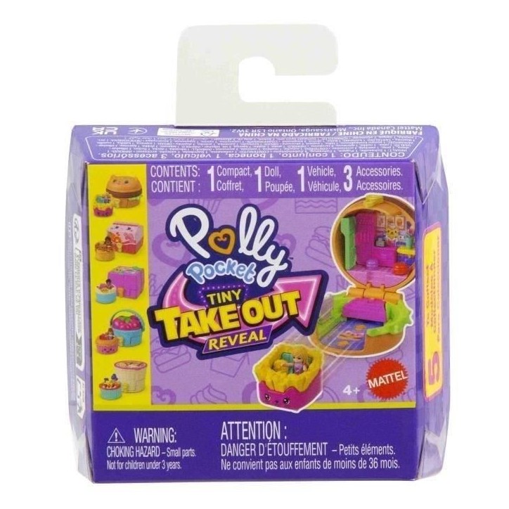 Polly Pocket–Coffret Multifacettes-Voitures Et Mini-Figurines - JCR44 Modele aléatoire - a partide 4 ans
