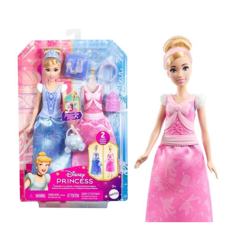 Princesses Disney-Poupée Cendrillon Et Tenues-Coffret Avec Accessoire Princesses Disney-Poupée Cendrillon Et Tenues-Coffret Avec Accessoire