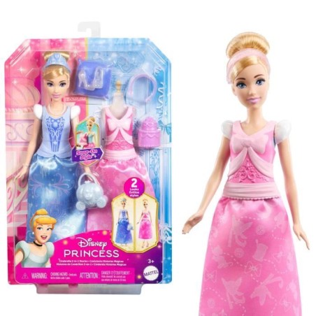 Princesses Disney-Poupée Cendrillon Et Tenues-Coffret Avec Accessoire