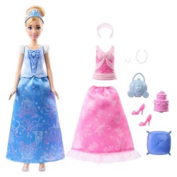 Princesses Disney-Poupée Cendrillon Et Tenues-Coffret Avec Accessoire