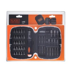 Kit tournevis et embouts a cliquet - BLACK+DECKER - A7039-XJ - 45 piec