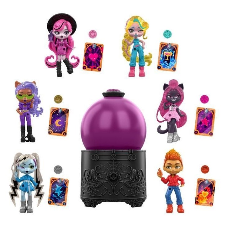 Monster High - Potions - Assortiment Boule de Cristal, avec mini-poupées - Monster High - JCX99 Monster High - Potions - Assortiment Boule de Cristal, avec mini-poupées - Monster High - JCX99