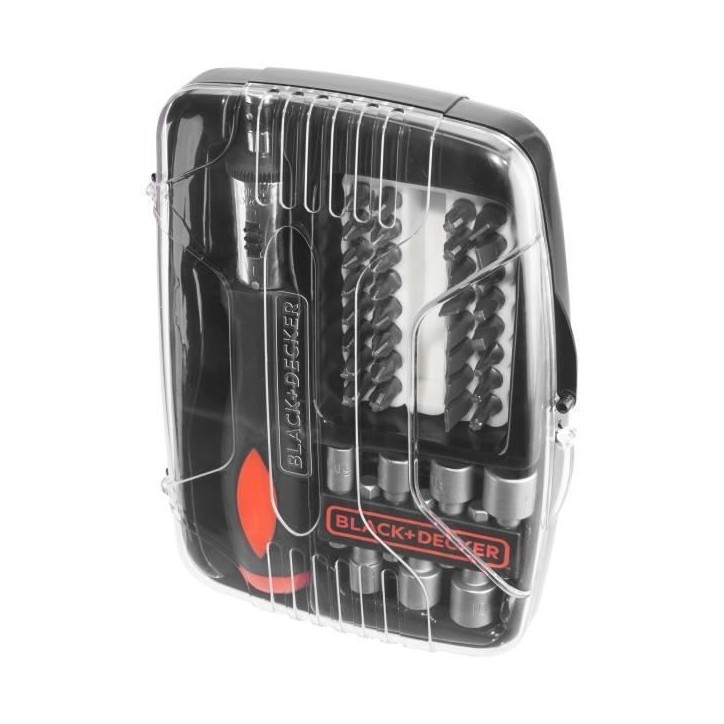 Kit de tournevis a cliquet - BLACK+DECKER - A7062-XJ - avec 39 accessoires