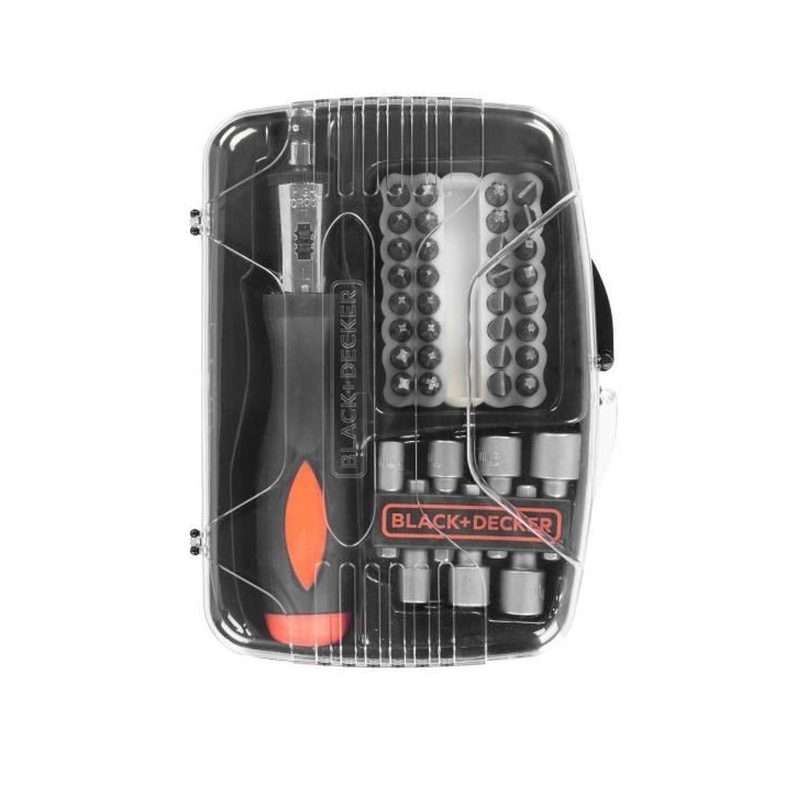 Kit de tournevis a cliquet - BLACK+DECKER - A7062-XJ - avec 39 accessoires
