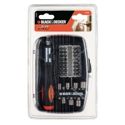 Kit de tournevis a cliquet - BLACK+DECKER - A7062-XJ - avec 39 accesso