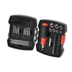 Coffret tournevis a cliquet - BLACK+DECKER - A7175-XJ - 43 pieces - em