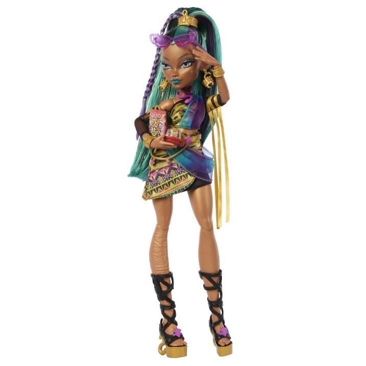 Monster High - Poupée Nefera De Nile - Avec Lavish et 7 accessoires - Monster High - JDR48 Monster High - Poupée Nefera De Nile - Avec Lavish et 7 accessoires - Monster High - JDR48