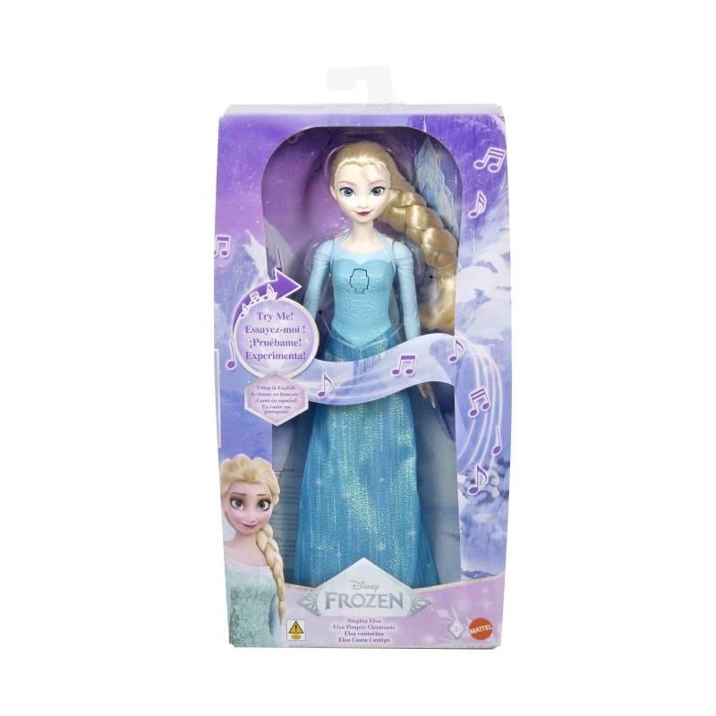 Disney-La Reine Des Neiges-Elsa Poupée Chantante-Chanson En 4 Langues Disney-La Reine Des Neiges-Elsa Poupée Chantante-Chanson En 4 Langues