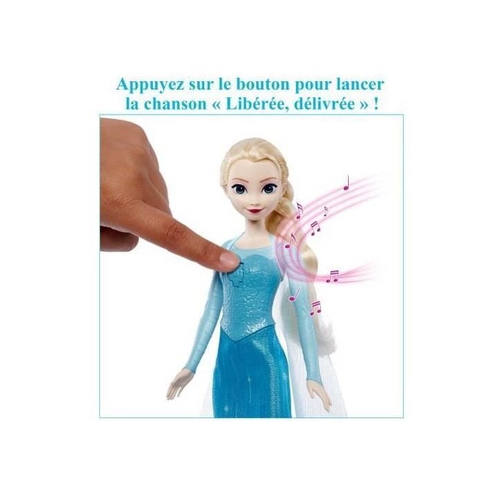 Disney-La Reine Des Neiges-Elsa Poupée Chantante-Chanson En 4 Langues - 3 ans+- JDX48 Disney-La Reine Des Neiges-Elsa Poupée Chantante-Chanson En 4 Langues - 3 ans+- JDX48