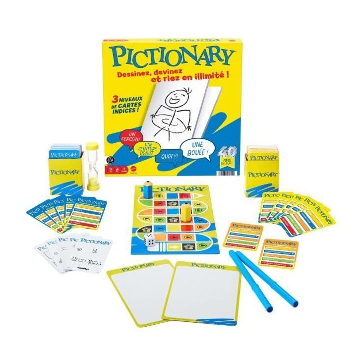 Pictionary-Jeu De Société Familial Pour Enfants Et Adultes - 8 ans+- JDX98 Pictionary-Jeu De Société Familial Pour Enfants Et Adultes - 8 ans+- JDX98