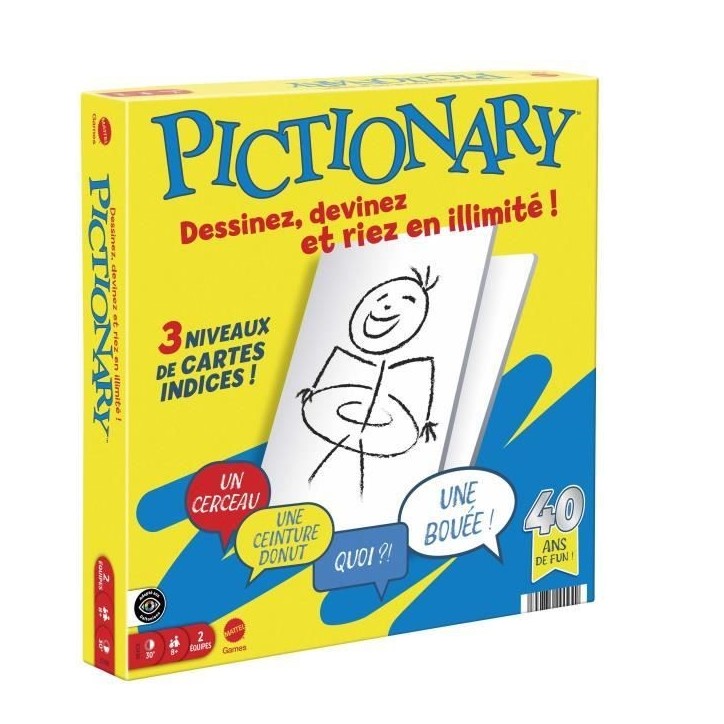 Pictionary-Jeu De Société Familial Pour Enfants Et Adultes - 8 ans+- JDX98 Pictionary-Jeu De Société Familial Pour Enfants Et Adultes - 8 ans+- JDX98