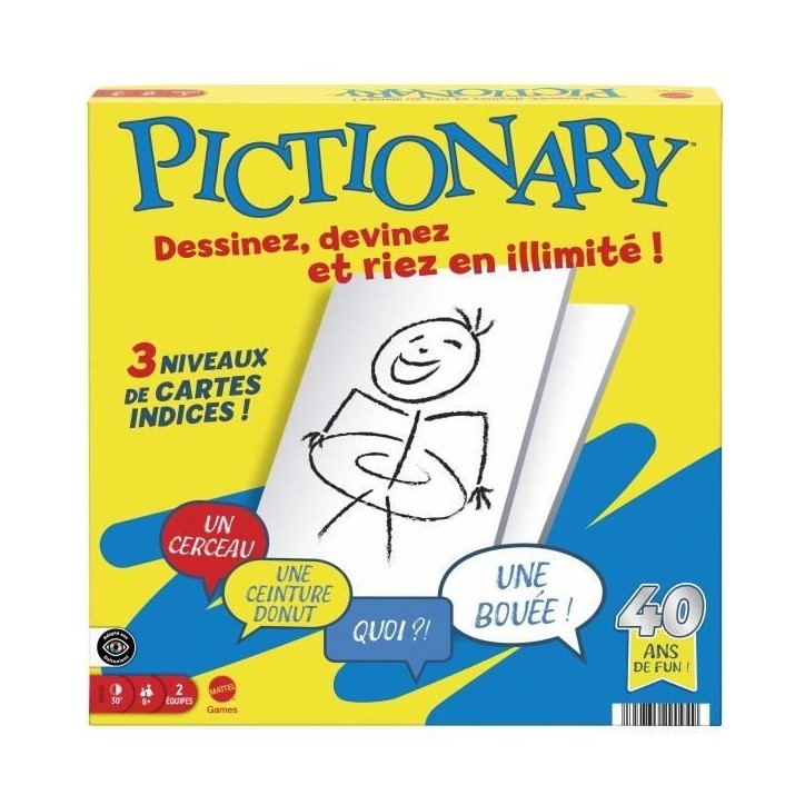 Pictionary-Jeu De Société Familial Pour Enfants Et Adultes - 8 ans+- JDX98 Pictionary-Jeu De Société Familial Pour Enfants Et Adultes - 8 ans+- JDX98