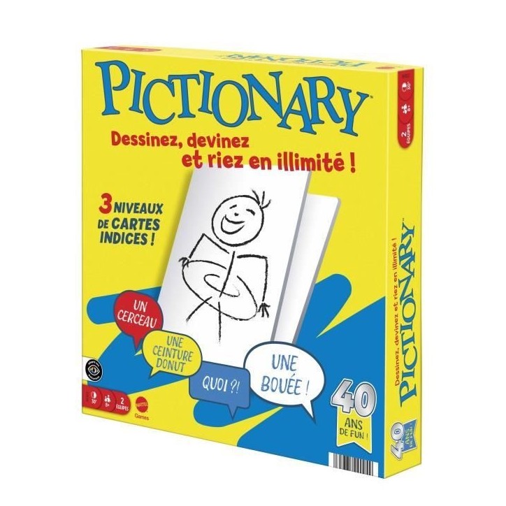 Pictionary-Jeu De Société Familial Pour Enfants Et Adultes - 8 ans+- JDX98 Pictionary-Jeu De Société Familial Pour Enfants Et Adultes - 8 ans+- JDX98