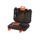 Coffret perçage vissage - BLACK+DECKER - A7188-XJ - 50 accessoires - forets, embouts, douilles