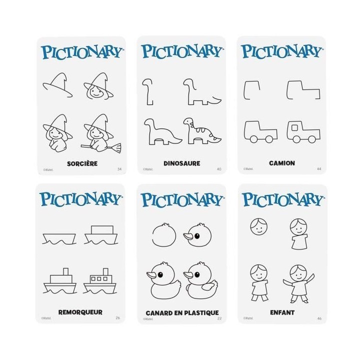 Pictionary-Jeu De Société Familial Pour Enfants Et Adultes - 8 ans+- JDX98 Pictionary-Jeu De Société Familial Pour Enfants Et Adultes - 8 ans+- JDX98