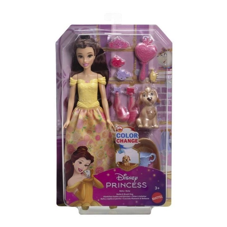 Disney - Coffret Princesse Belle et son chien a toiletter - Avec baignoire - Disney Princess - JFC42 Disney - Coffret Princesse Belle et son chien a toiletter - Avec baignoire - Disney Princess - JFC42