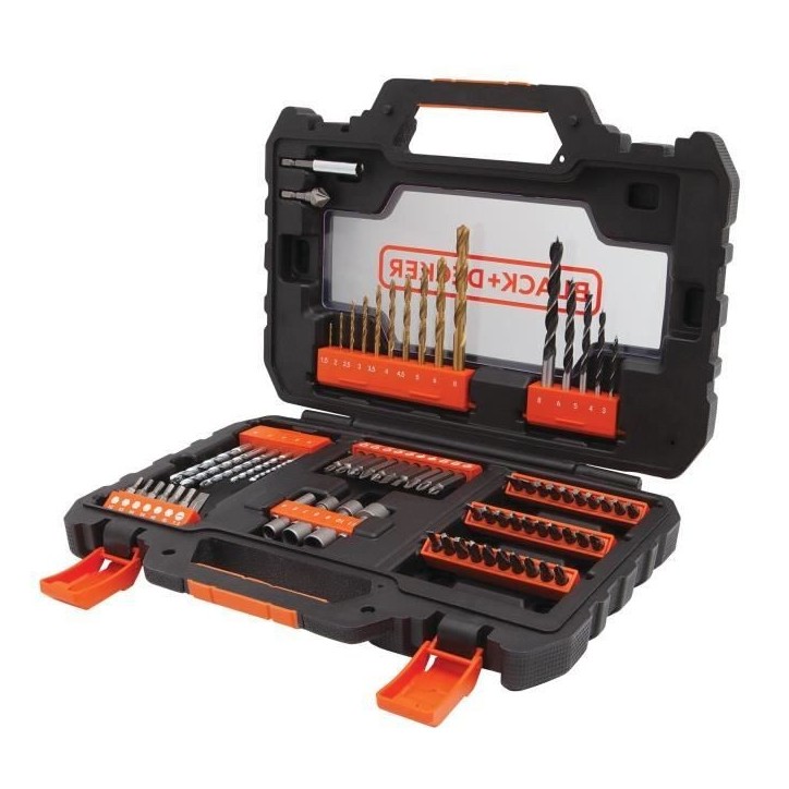 Coffret perçage vissage - BLACK+DECKER - A7231-XJ - 76 Accessoires - forets, douilles, embouts Coffret perçage vissage - BLACK+DECKER - A7231-XJ - 76 Accessoires - forets, douilles, embouts