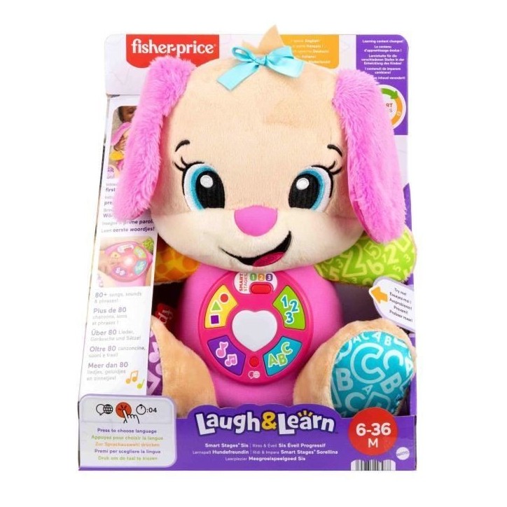Fisher-Price-Rires Et Éveil-Sis Éveil Progressif-Peluche Musicale JFD31