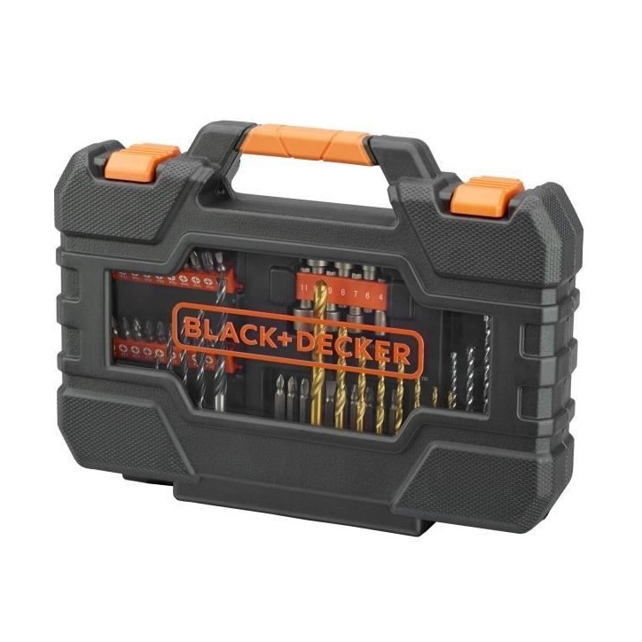 Coffret perçage vissage - BLACK+DECKER - A7231-XJ - 76 Accessoires - forets, douilles, embouts Coffret perçage vissage - BLACK+DECKER - A7231-XJ - 76 Accessoires - forets, douilles, embouts