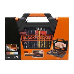 Coffret perçage vissage - BLACK+DECKER - A7231-XJ - 76 Accessoires -