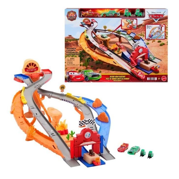 Cars - Piste de Course Rescue Road - Coffret de quatre véhicules - Disney Pixar Cars - JFL57 Cars - Piste de Course Rescue Road - Coffret de quatre véhicules - Disney Pixar Cars - JFL57
