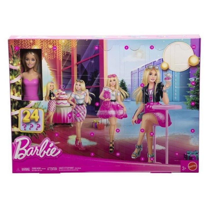 Barbie - Calendrier de l'Avent - Avec 24 pieces et accessoires - Barbie - JFL63 Barbie - Calendrier de l'Avent - Avec 24 pieces et accessoires - Barbie - JFL63
