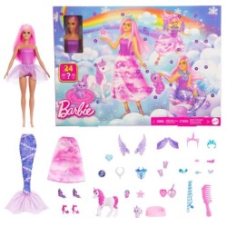 Barbie - Calendrier de l'Avent - Avec poupée mode et 24 surprises -