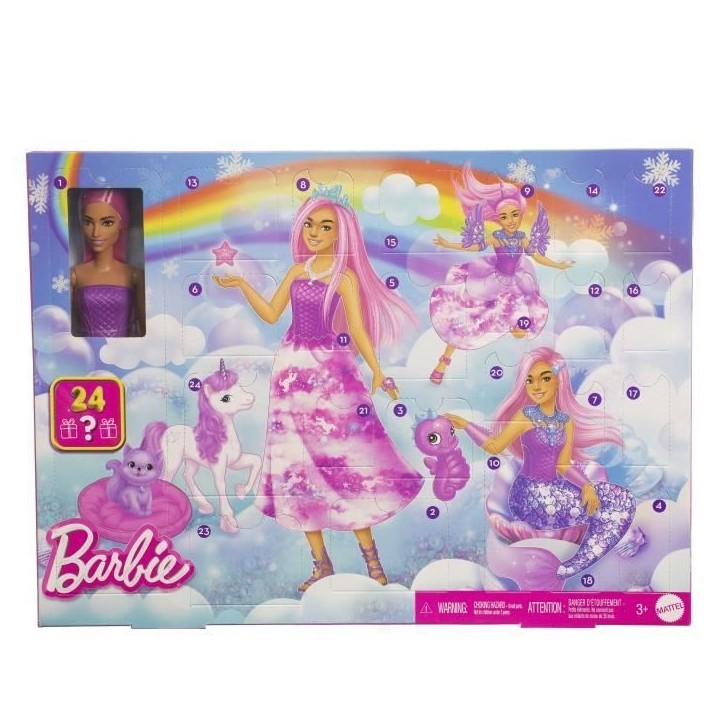 Barbie - Calendrier de l'Avent - Avec poupée mode et 24 surprises - Barbie - JFL66 Barbie - Calendrier de l'Avent - Avec poupée mode et 24 surprises - Barbie - JFL66