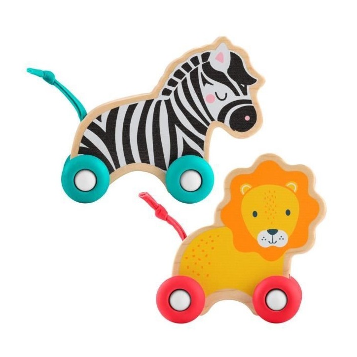FISHER-PRICE Animaux a pousser en bois os - JFN19