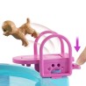 Barbie - Coffret Piscine de Reve - Toboggan et jacuzzi - Plus de 20 a