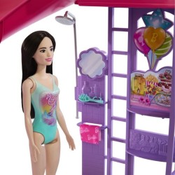 Barbie - Coffret Piscine de Reve - Toboggan et jacuzzi - Plus de 20 a